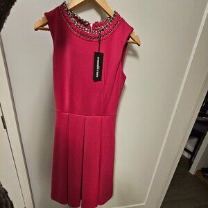 Karl Lagerfeld Pink/Silver toned Hardware Dress size 2